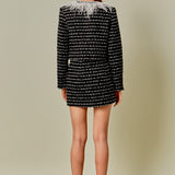 Feather Detailed Bow Tweed Jacket