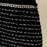Striped Tweed Skirt