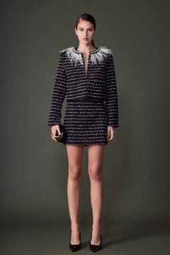 Striped Tweed Skirt