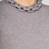 Gia Knitted Chain Detail Sleeveless Midi Dress