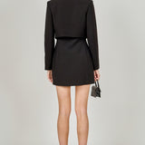 Rhinestone Bow Cropped Jacket