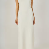 Flower Detail One Shoulder Knit Maxi Dress