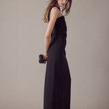 Neck Detail Fitted Maxi Dress