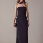 Neck Detail Fitted Maxi Dress – Endless Rose