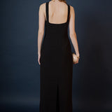 Neck Detail Fitted Maxi Dress