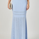 Fitted Knit Maxi Skirt