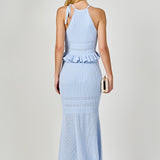 Fitted Knit Maxi Skirt