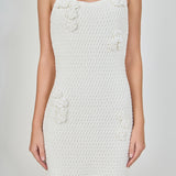 Crochet Flower Mini Dress