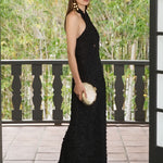 endless rose asymmetrical satin halter dress Endless Rose