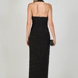 Stretchy Halter Neck Midi Dress