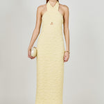 full length halter dress Halter drop sleeve gown main image 1