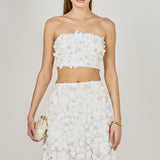 3D Floral Bandeau Top