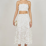 3D Floral Bandeau Top