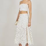 3D Floral Bandeau Top