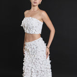 3D Floral Bandeau Top