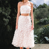 3D Floral Bandeau Top