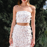 3D Floral Bandeau Top