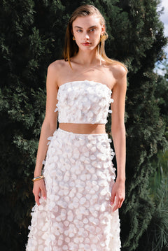 3D Floral Bandeau Top