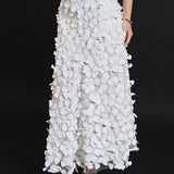 3D Floral Maxi Skirt
