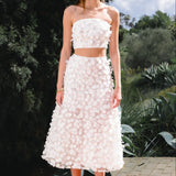 3D Floral Maxi Skirt