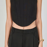 Structured Corset Crop Top