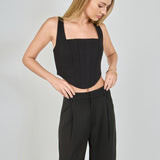 Structured Corset Crop Top