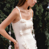 Crochet Flower Mini Dress