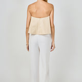 Strapless Pintuck Detail Top