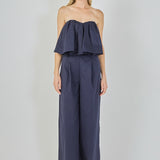Strapless Pintuck Detail Jumpsuit