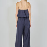 Strapless Pintuck Detail Jumpsuit
