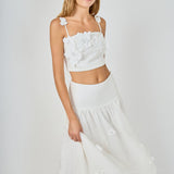 3D Floral Detail Sleeveless Top