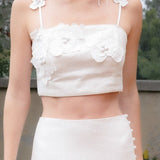 3D Floral Detail Sleeveless Top