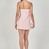 Strapless Flower Sequined Mini Dress