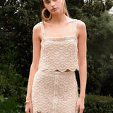 Embellished Crochet Top