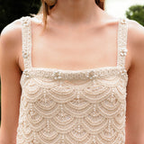 Embellished Crochet Top