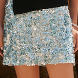 Sequined Mini Skirt