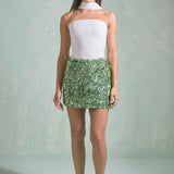 Sequined A-Line Mini Skirt