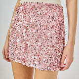 Sequined A-Line Mini Skirt
