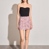 Sequined A-Line Mini Skirt