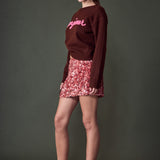 Sequined Mini Skirt