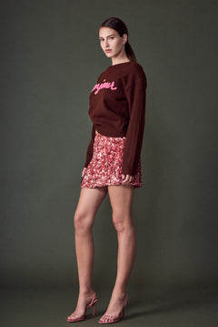 Sequined Mini Skirt