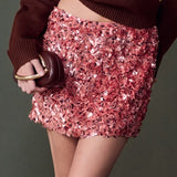 Sequined Mini Skirt
