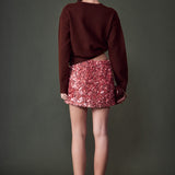 Sequined Mini Skirt