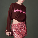 Sequined Mini Skirt