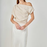 Draped Off-Shoulder Top