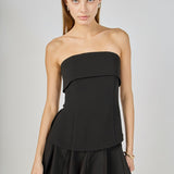 Folded Strapless Top