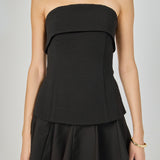 Folded Strapless Top