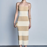 Stripe Tube Maxi Dress
