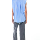 Stripe Power Shoulder Shirt
