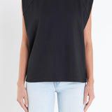 Contrast Neckline Sleeveless Top